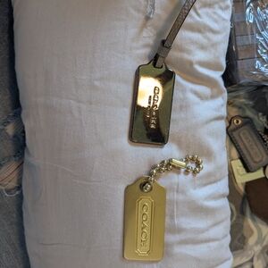 Coach Gunmetal Or Gold Box Hang Tag